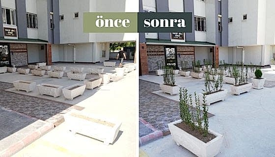 Yakup Dinç Sitesi Saksı Çalışması